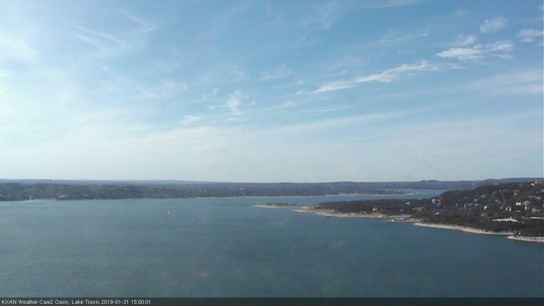 Lake Travis webcam, January 31, 2018 2:30 PM CT