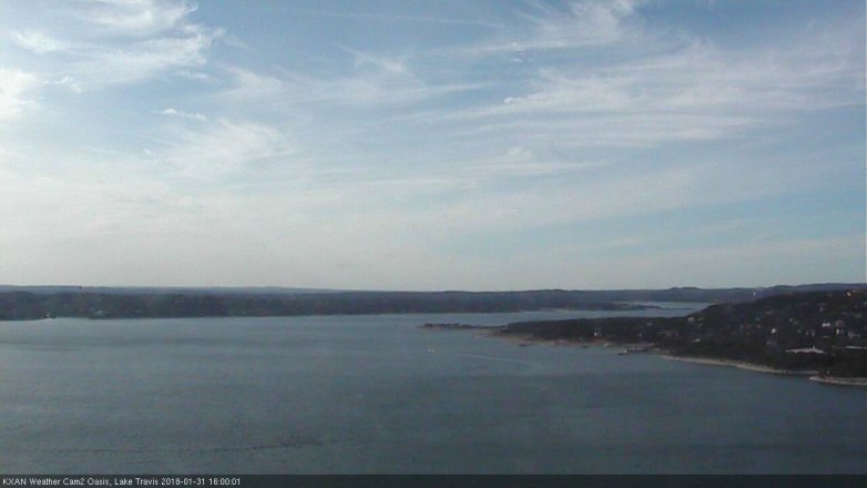 Lake Travis webcam, January 31, 2018 3:10 PM CT