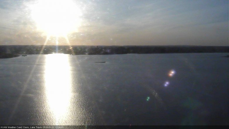 Lake Travis webcam, January 31, 2018 4:50 PM CT