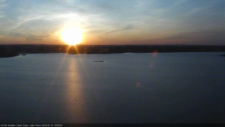 Lake Travis webcam, January 31, 2018 5:30 PM CT
