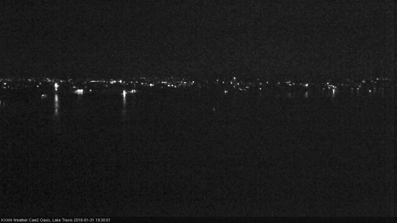 Lake Travis webcam, January 31, 2018 6:35 PM CT