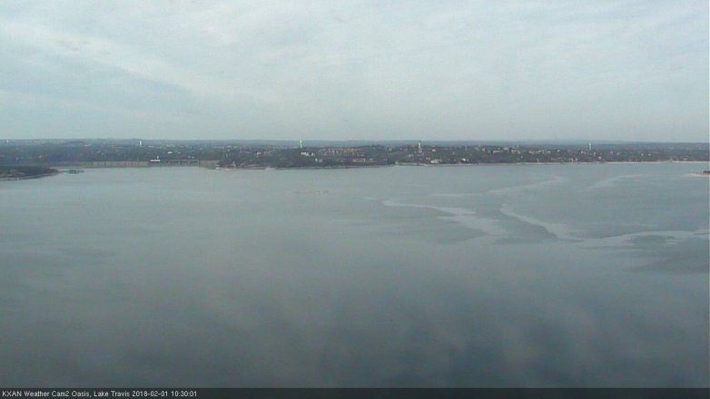 Lake Travis webcam, February 1, 2018 9:35 AM CT