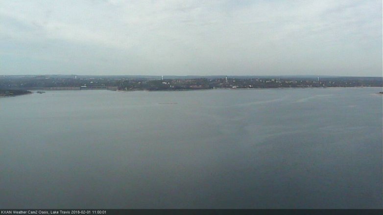 Lake Travis webcam, February 1, 2018 10:25 AM CT