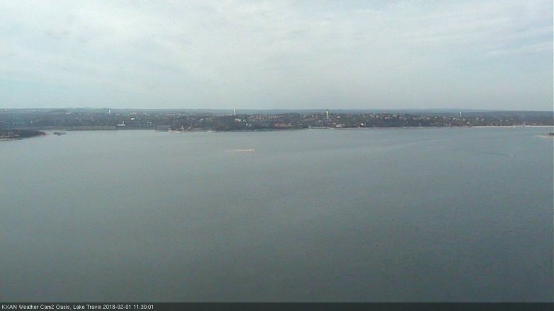 Lake Travis webcam, February 1, 2018 10:50 AM CT