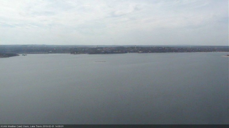 Lake Travis webcam, February 1, 2018 1:25 PM CT