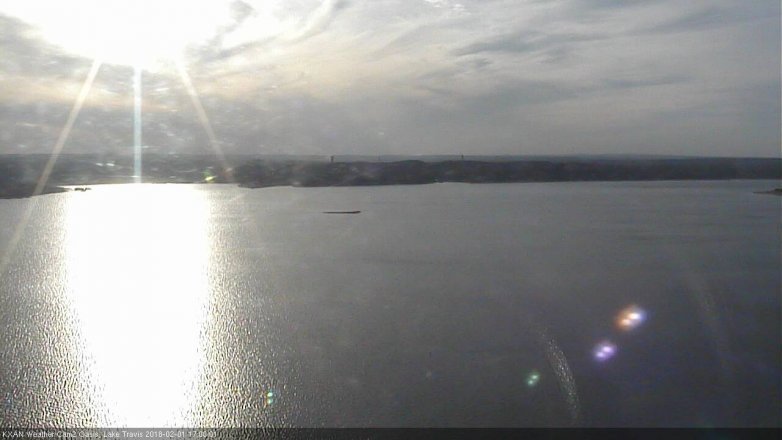 Lake Travis webcam, February 1, 2018 4:30 PM CT