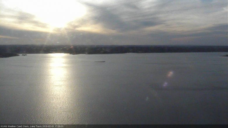 Lake Travis webcam, February 1, 2018 4:35 PM CT