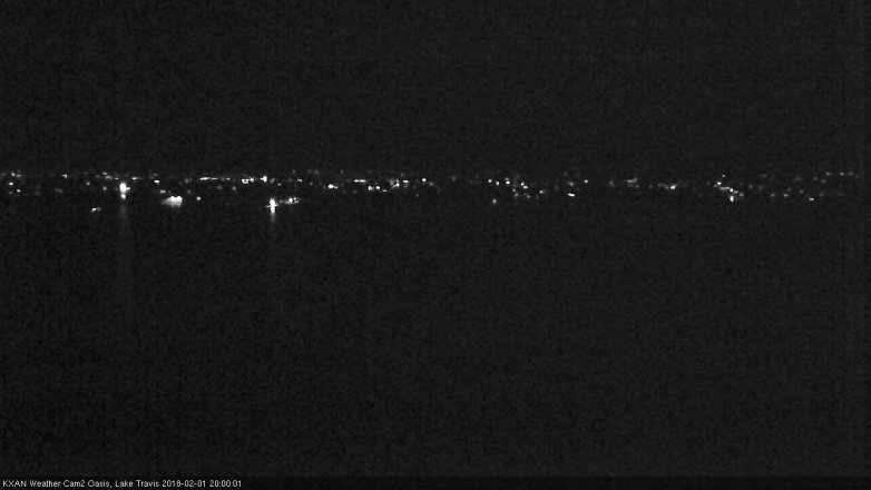Lake Travis webcam, February 1, 2018 7:25 PM CT