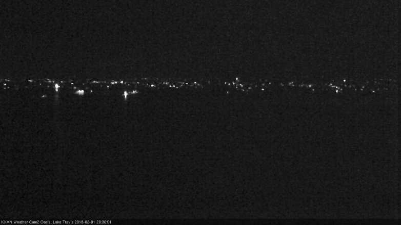 Lake Travis webcam, February 1, 2018 7:55 PM CT