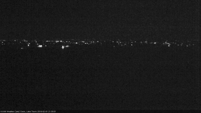 Lake Travis webcam, February 1, 2018 8:50 PM CT