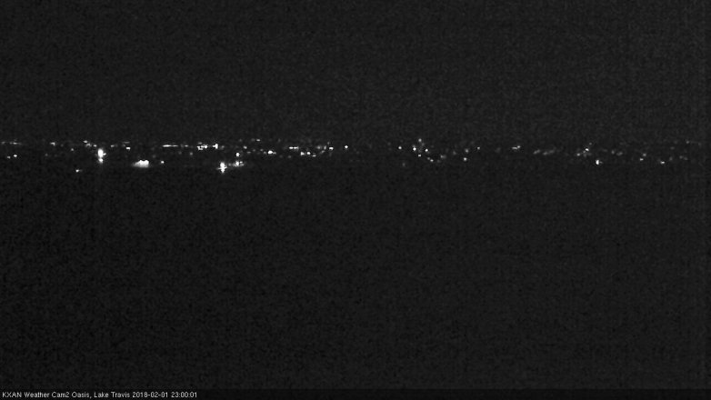 Lake Travis webcam, February 1, 2018 10:05 PM CT