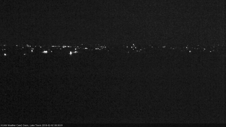 Lake Travis webcam, February 1, 2018 11:35 PM CT
