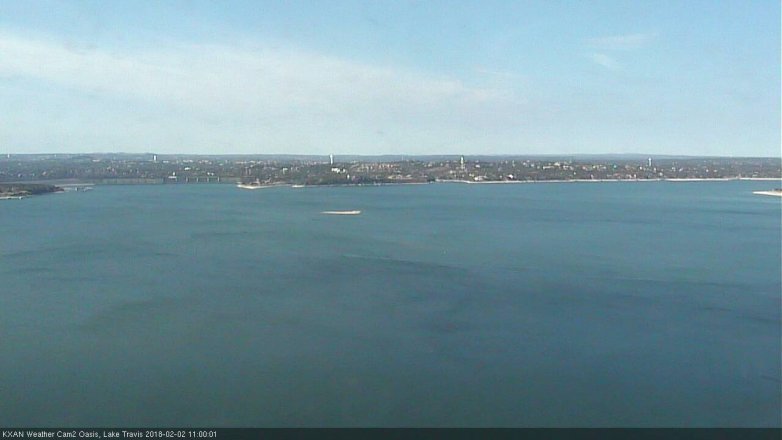 Lake Travis webcam, February 2, 2018 10:10 AM CT