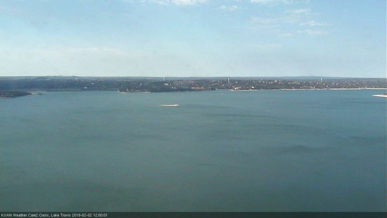 Lake Travis webcam, February 2, 2018 11:20 AM CT