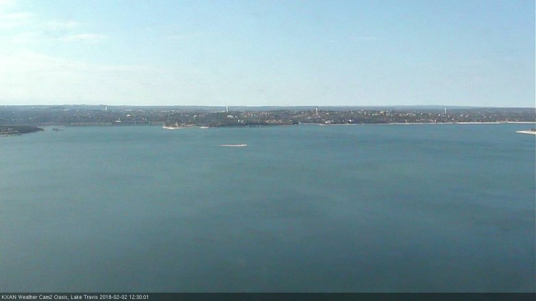 Lake Travis webcam, February 2, 2018 11:35 AM CT