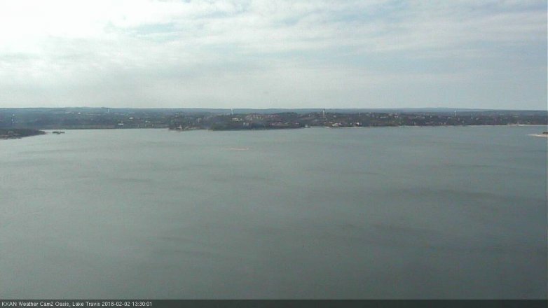 Lake Travis webcam, February 2, 2018 12:50 PM CT