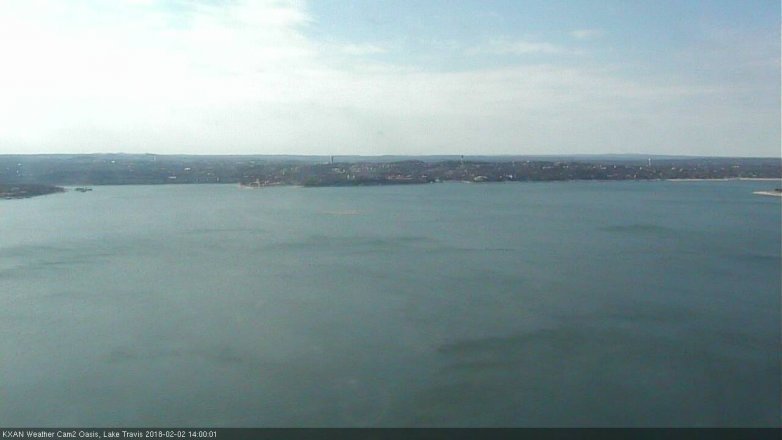 Lake Travis webcam, February 2, 2018 1:25 PM CT