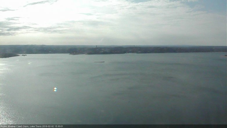 Lake Travis webcam, February 2, 2018 2:45 PM CT