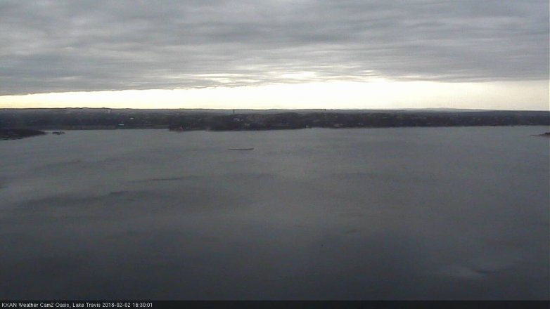Lake Travis webcam, February 2, 2018 3:40 PM CT