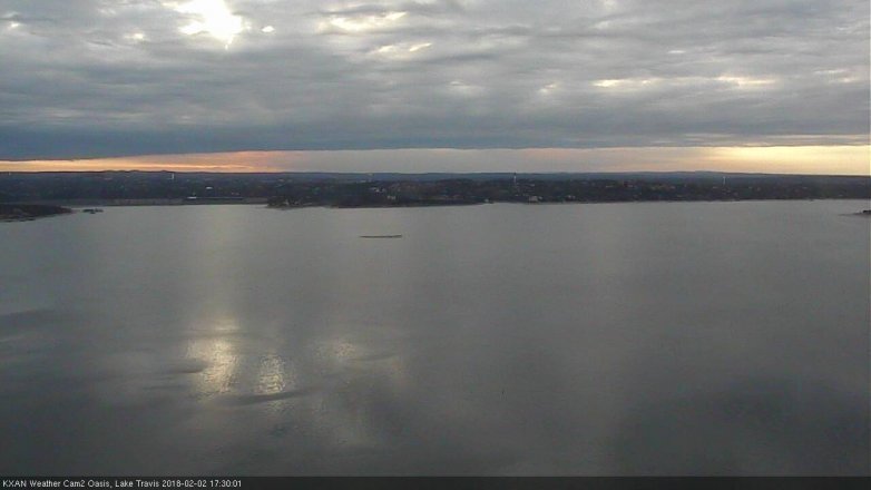 Lake Travis webcam, February 2, 2018 4:50 PM CT