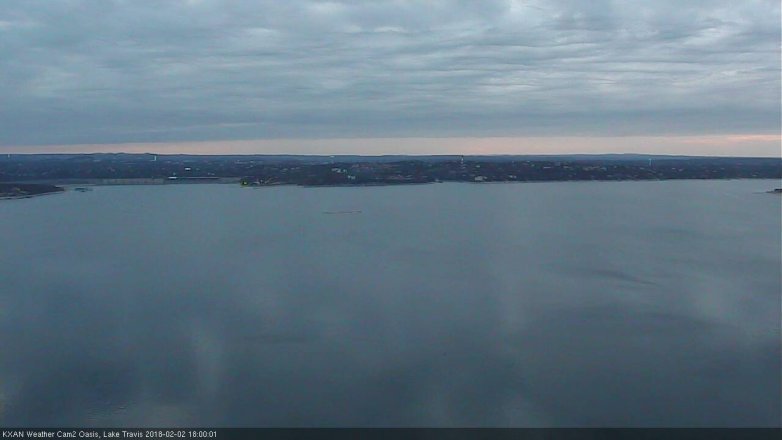 Lake Travis webcam, February 2, 2018 5:10 PM CT