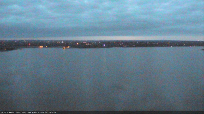 Lake Travis webcam, February 2, 2018 5:35 PM CT