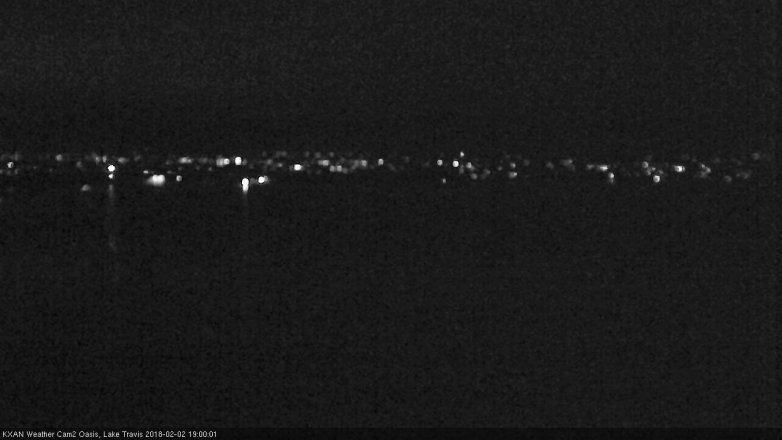 Lake Travis webcam, February 2, 2018 6:20 PM CT