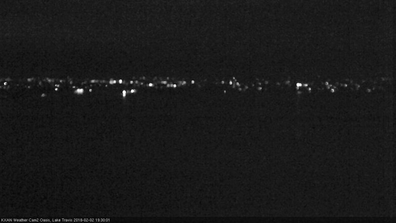 Lake Travis webcam, February 2, 2018 6:40 PM CT