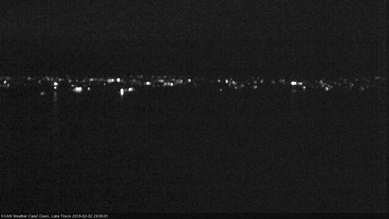 Lake Travis webcam, February 2, 2018 7:10 PM CT