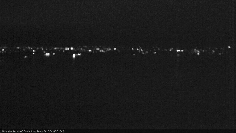 Lake Travis webcam, February 2, 2018 8:35 PM CT