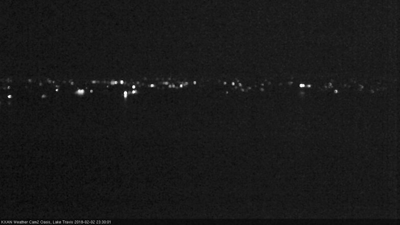 Lake Travis webcam, February 2, 2018 10:35 PM CT