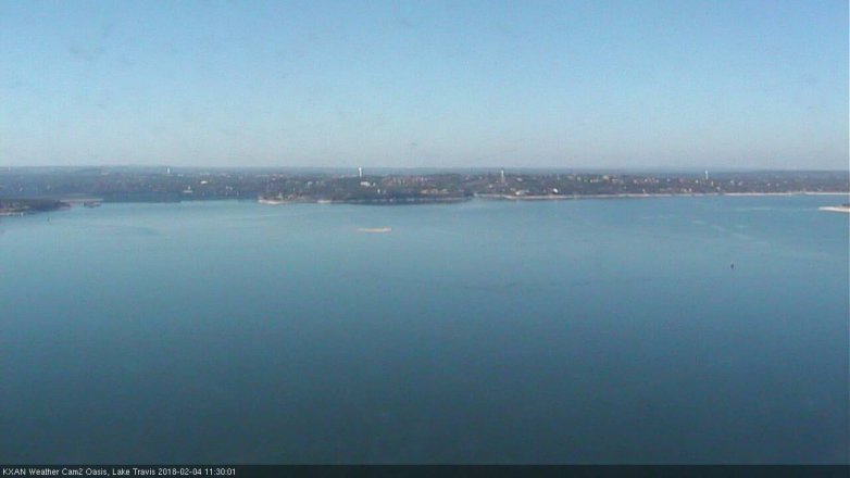 Lake Travis webcam, February 4, 2018 10:45 AM CT