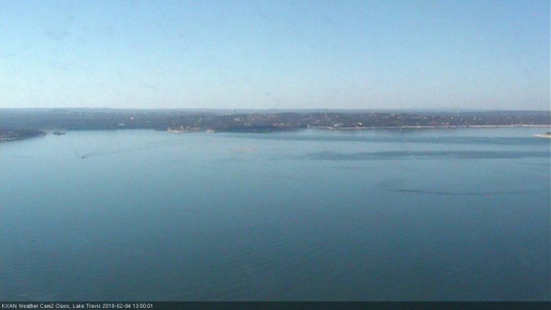 Lake Travis webcam, February 4, 2018 12:15 PM CT