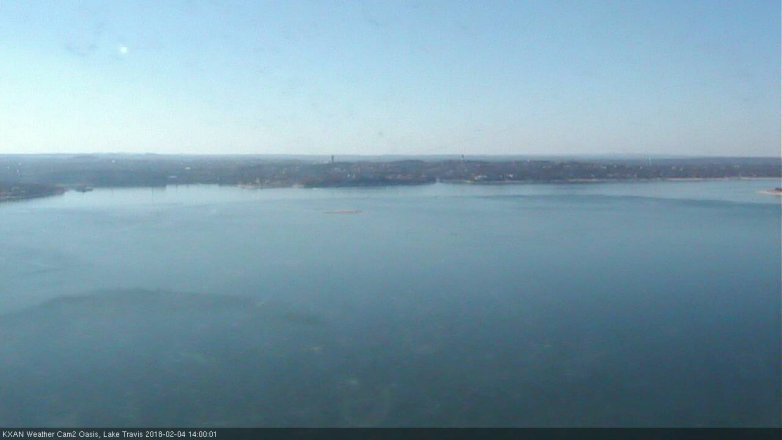 Lake Travis webcam, February 4, 2018 1:25 PM CT