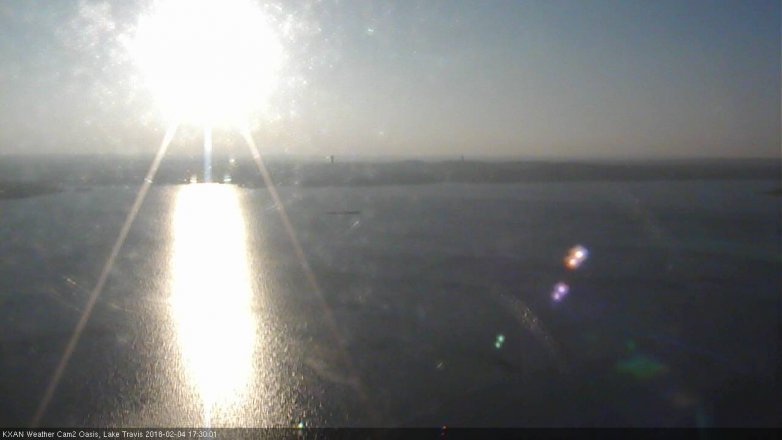 Lake Travis webcam, February 4, 2018 4:50 PM CT