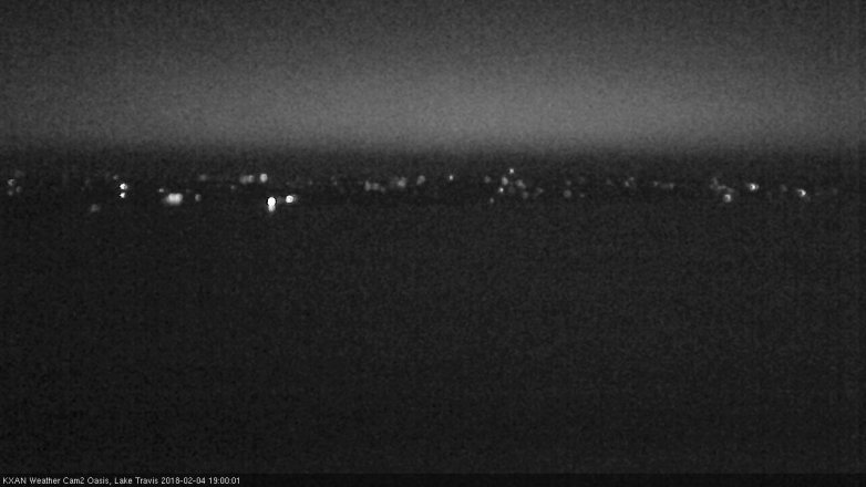 Lake Travis webcam, February 4, 2018 6:05 PM CT