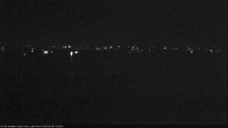 Lake Travis webcam, February 4, 2018 6:55 PM CT