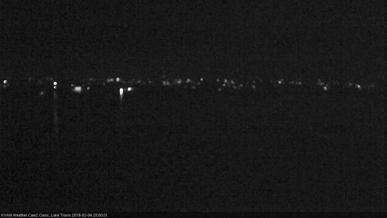 Lake Travis webcam, February 4, 2018 7:20 PM CT
