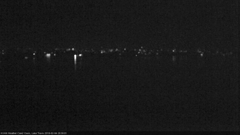 Lake Travis webcam, February 4, 2018 7:40 PM CT