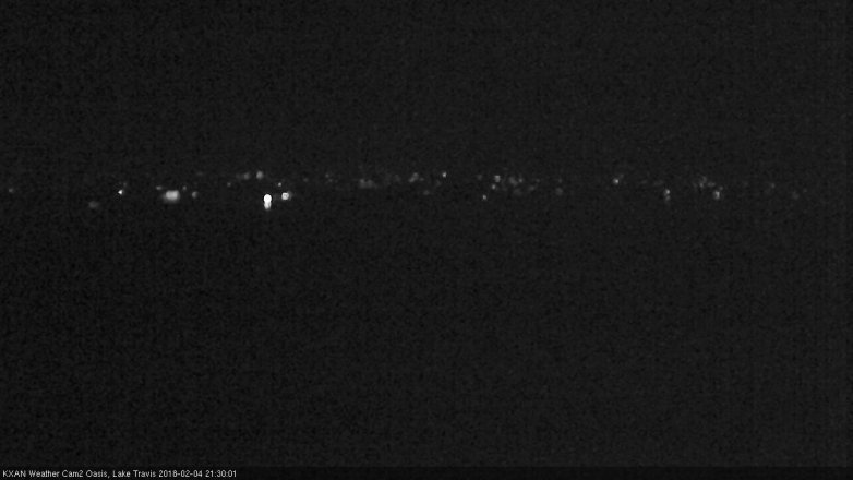 Lake Travis webcam, February 4, 2018 8:45 PM CT