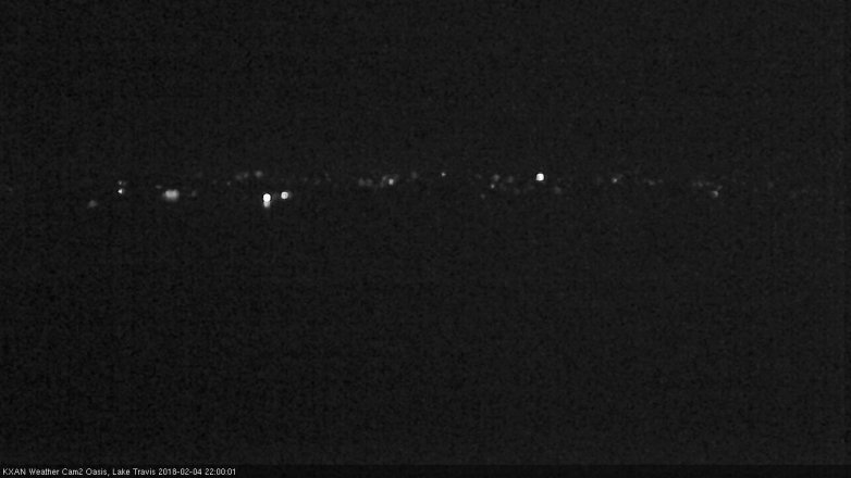 Lake Travis webcam, February 4, 2018 9:10 PM CT