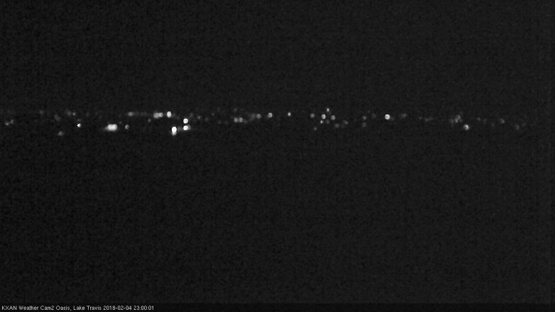 Lake Travis webcam, February 4, 2018 10:20 PM CT