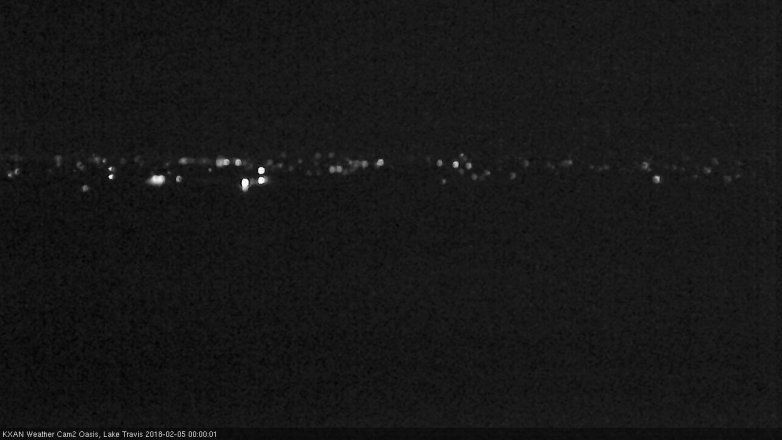 Lake Travis webcam, February 4, 2018 11:20 PM CT