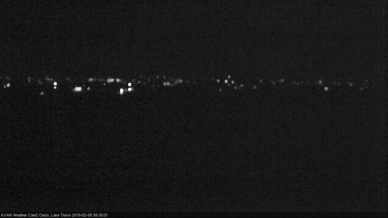 Lake Travis webcam, February 4, 2018 11:50 PM CT