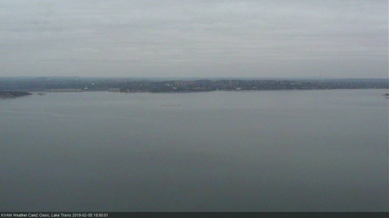 Lake Travis webcam, February 5, 2018 9:25 AM CT
