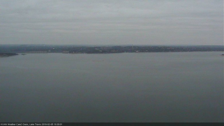 Lake Travis webcam, February 5, 2018 9:45 AM CT