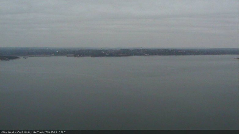 Lake Travis webcam, February 5, 2018 10:00 AM CT