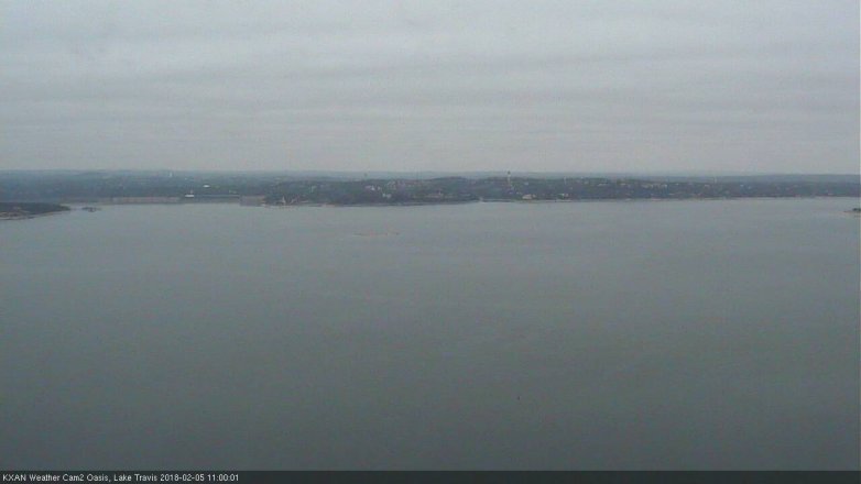 Lake Travis webcam, February 5, 2018 10:20 AM CT
