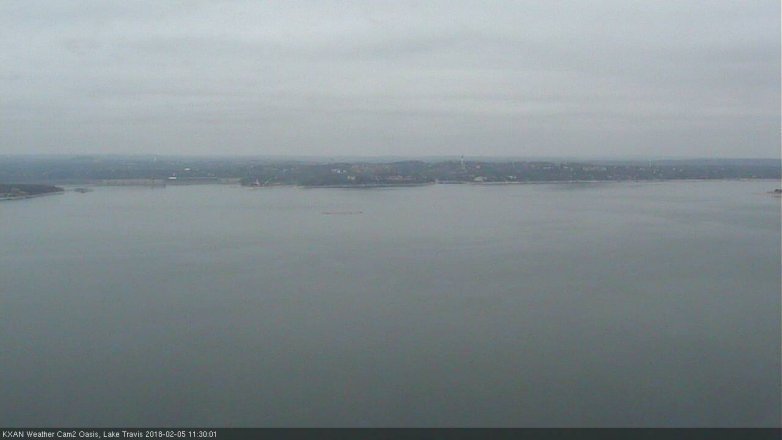 Lake Travis webcam, February 5, 2018 10:50 AM CT