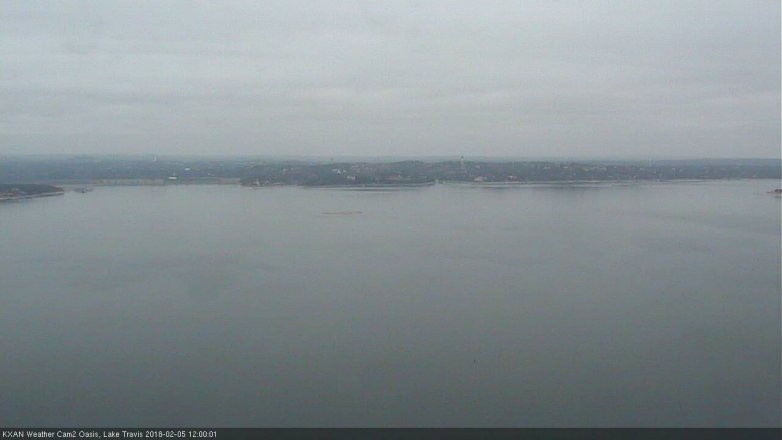 Lake Travis webcam, February 5, 2018 11:10 AM CT